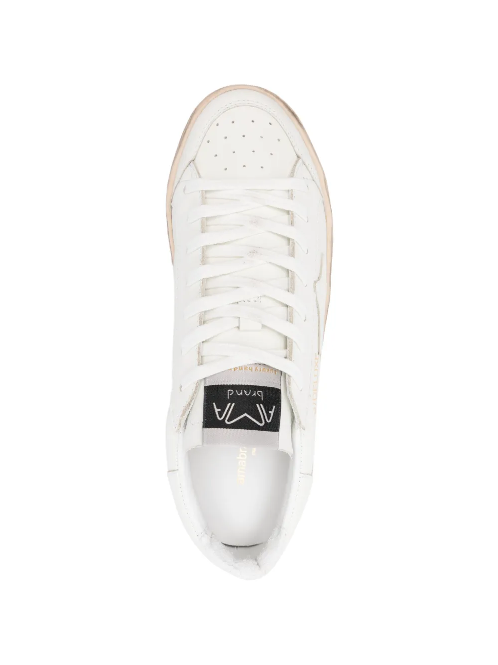 Ama Brand Sneakers met patroon-applicatie Wit