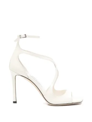 Jimmy Choo Azia square-toe Sandals | White | FARFETCH