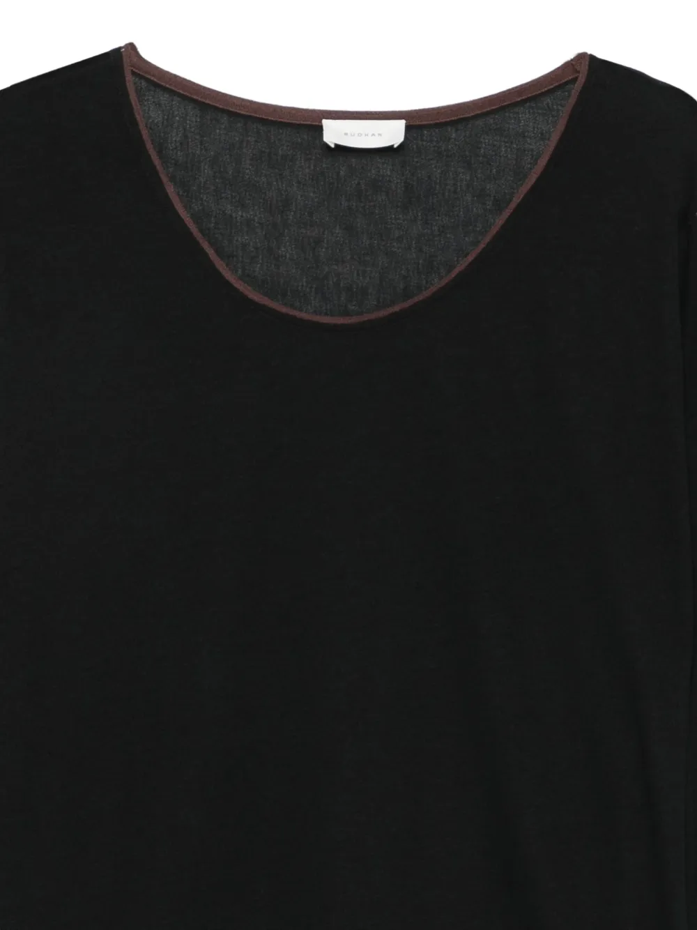  Ruohan Charcoal Toma Long-sleeved Top - Black 