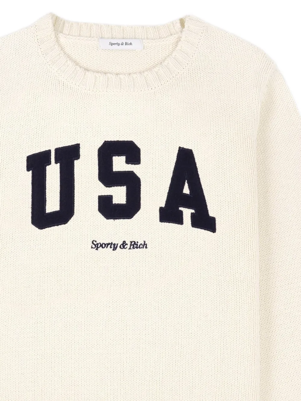 Sporty & Rich USA gebreide trui Beige