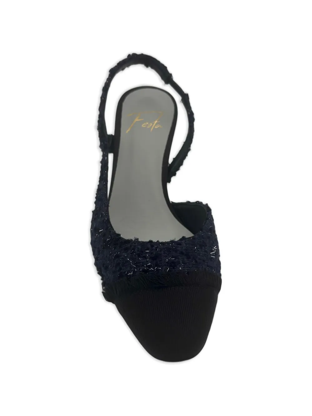 Roberto Festa Ficus slingback pumps met franje Blauw