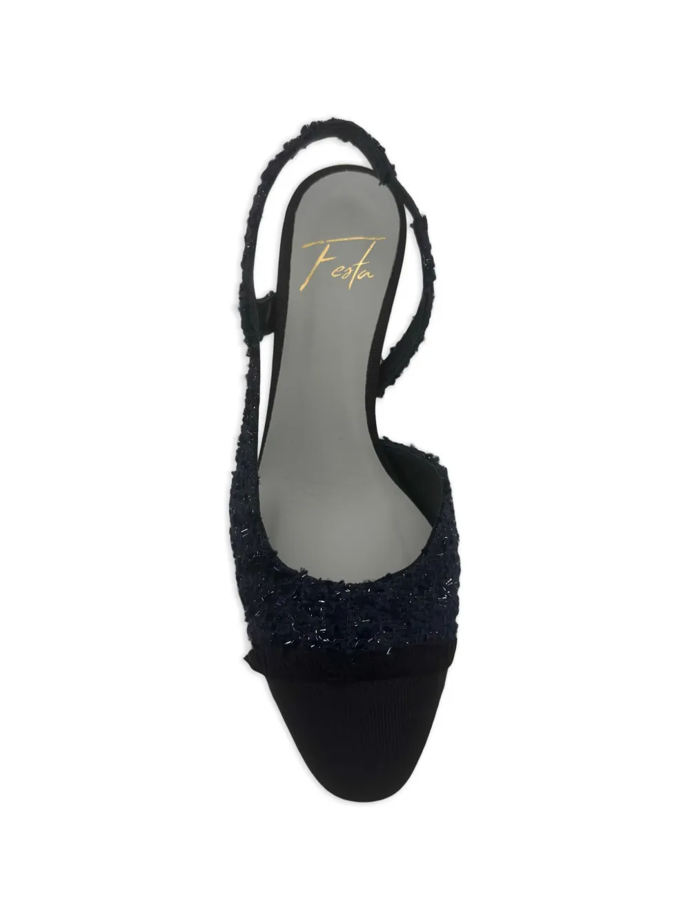 Roberto Festa Ficus slingback pumps met franje Blauw