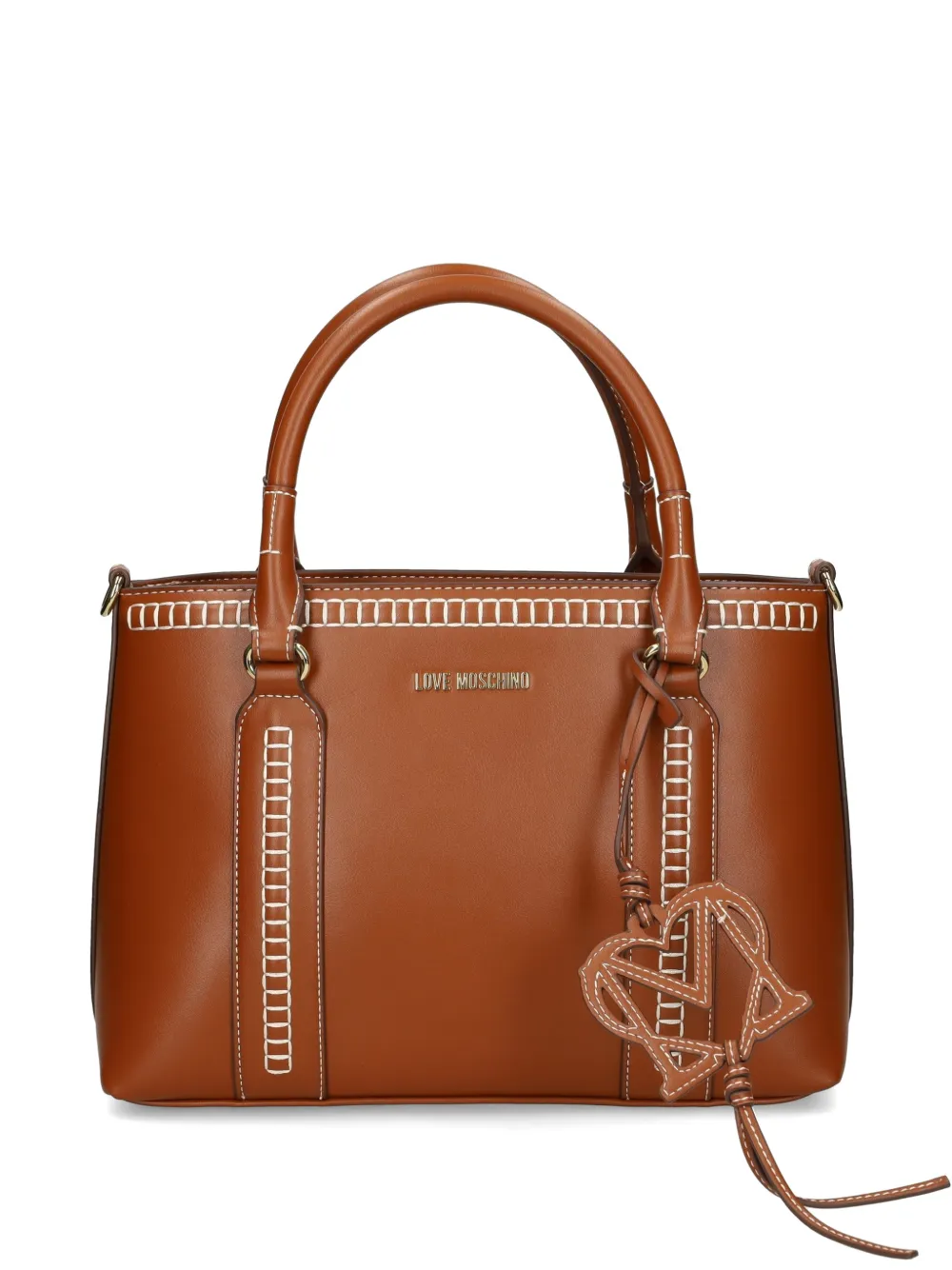 Love Moschino heart-charm tote bag - Marrone