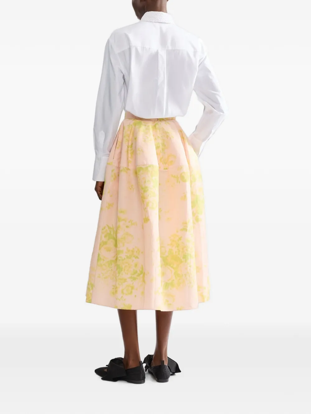 ERDEM blouse met kraag met borduurwerk Wit