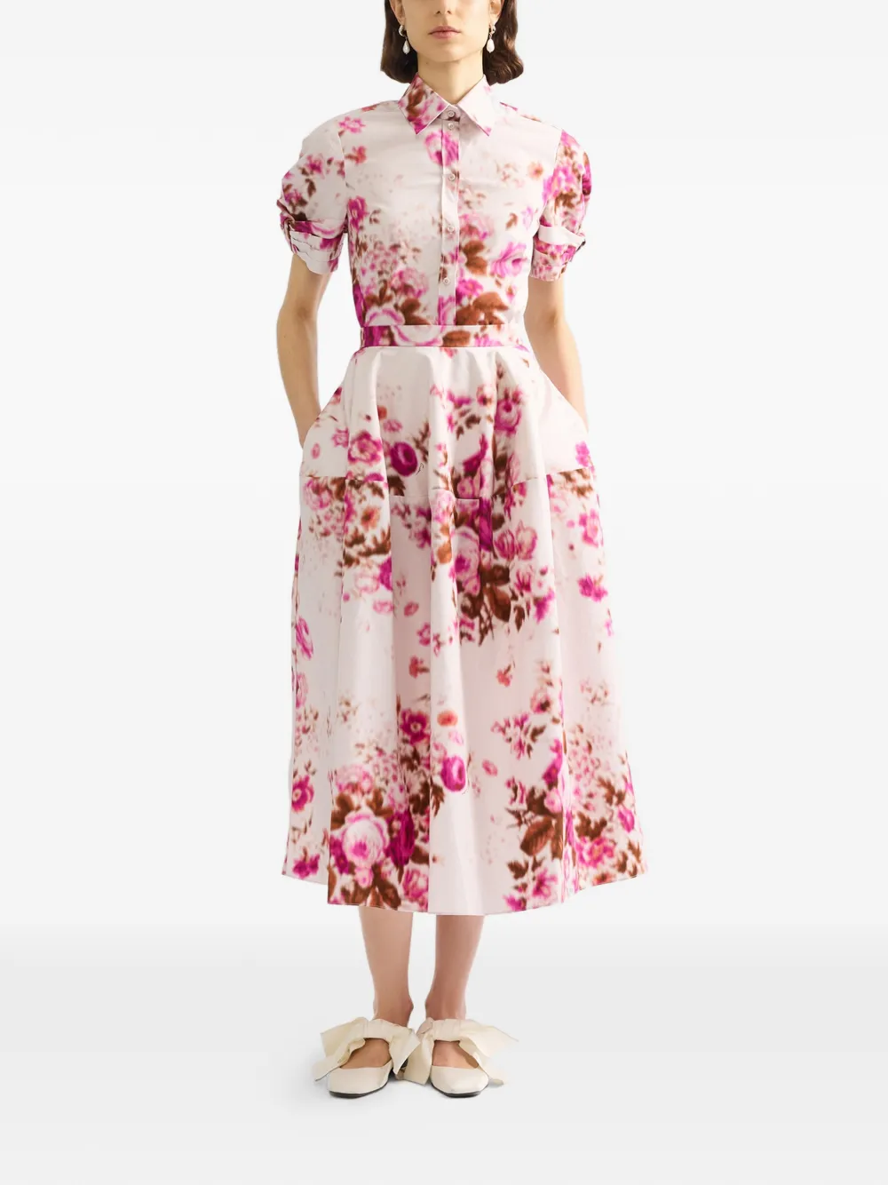 Erdem Floral-pattern Shirt - Neutrals 