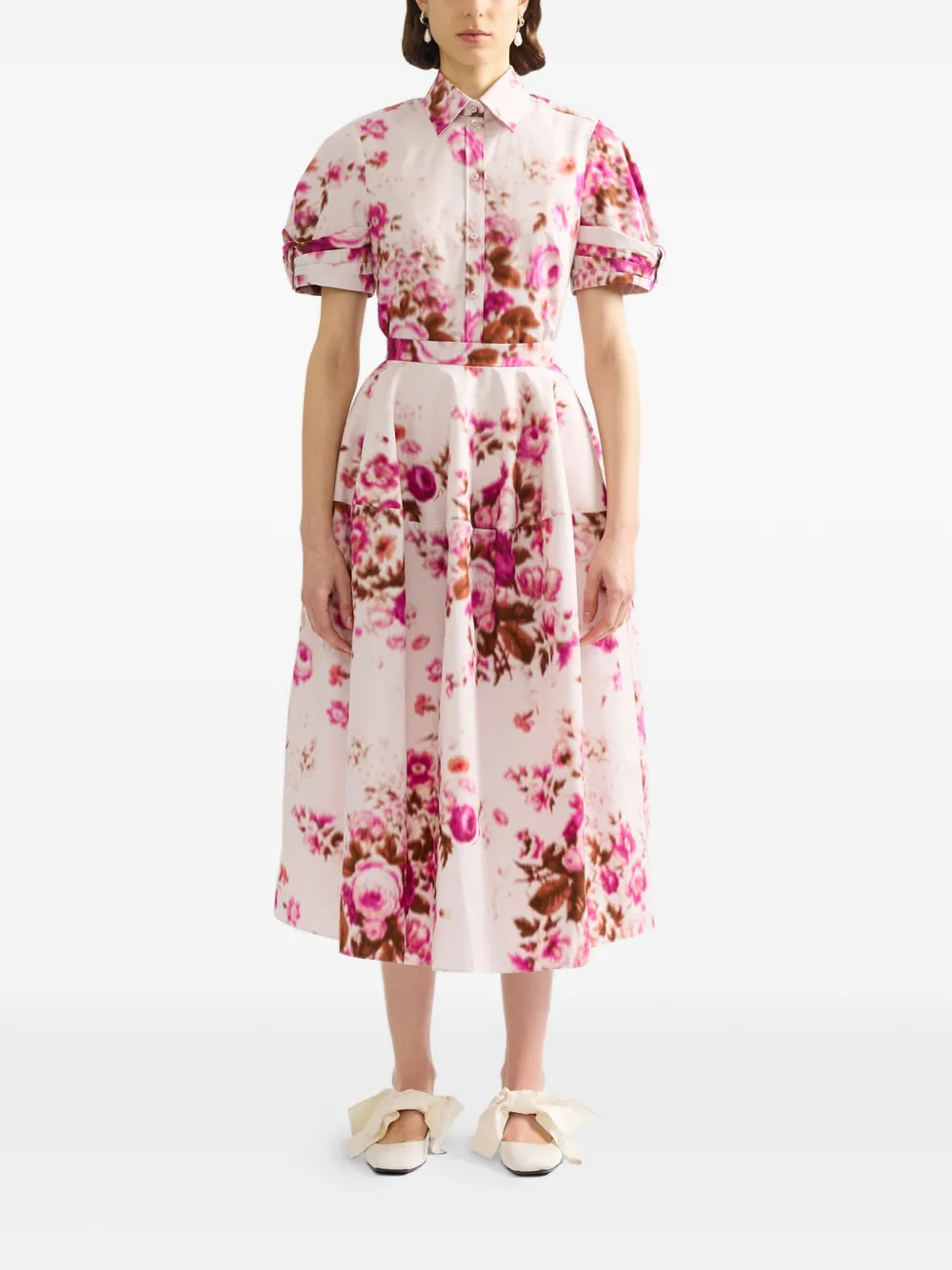  Erdem Floral-pattern Shirt - Neutrals 