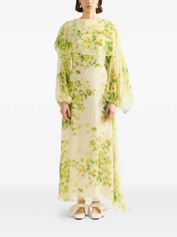 erdem evening dresses ERDEM floral-print Maxi Dress | Neutrals