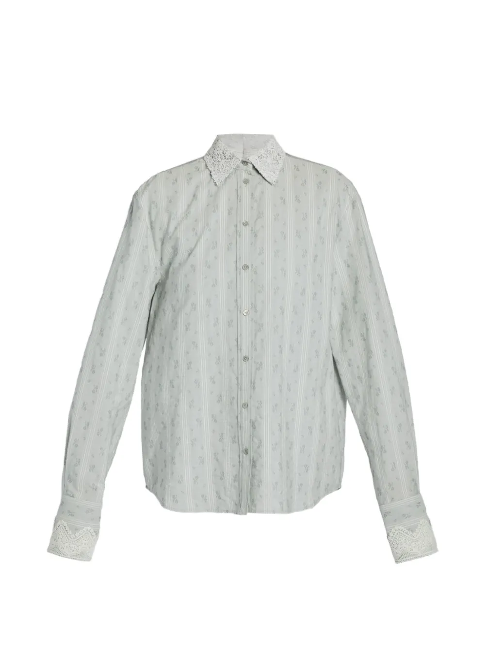 ERDEM Camicia con applicazione in pizzo - Grigio