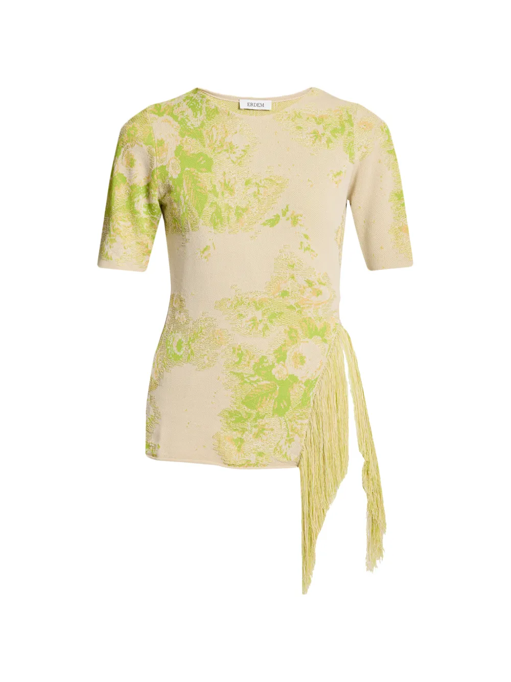 ERDEM floral-pattern T-shirt - Toni neutri