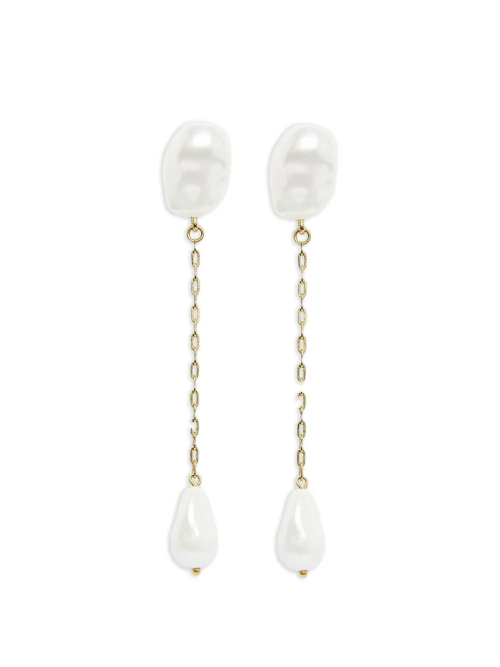 ERDEM pearl chain earrings - Oro