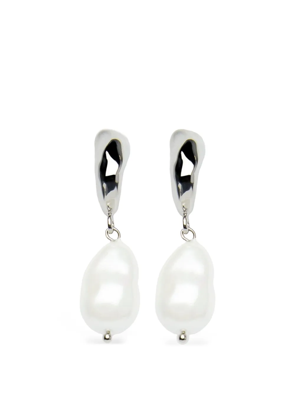 ERDEM pearl-embellishment earrings - Argento