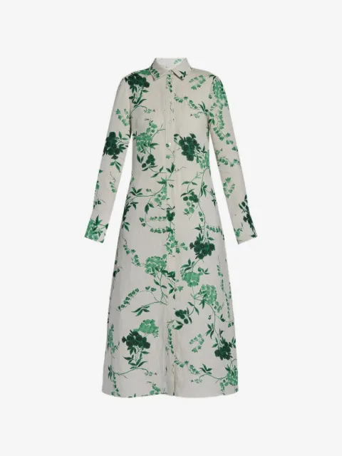 ERDEM floral-pattern shirt dress