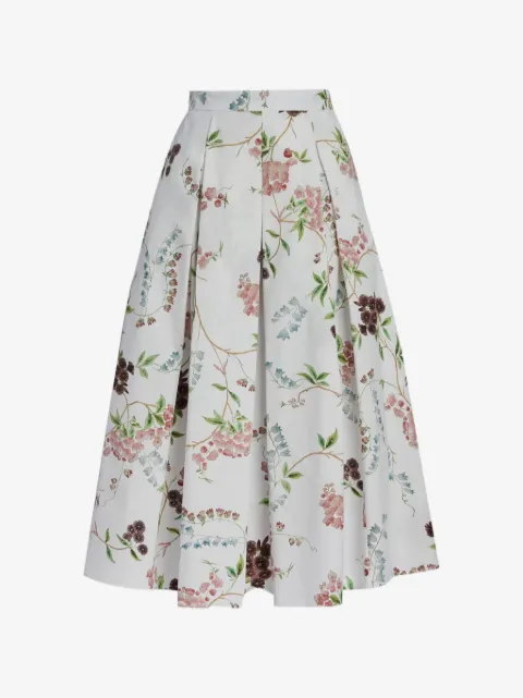 ERDEM floral-pattern midi skirt