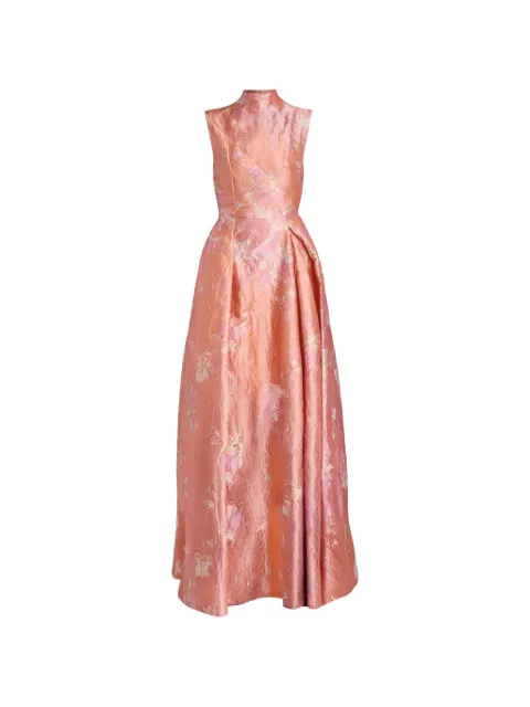 ERDEM robe longue à col montant