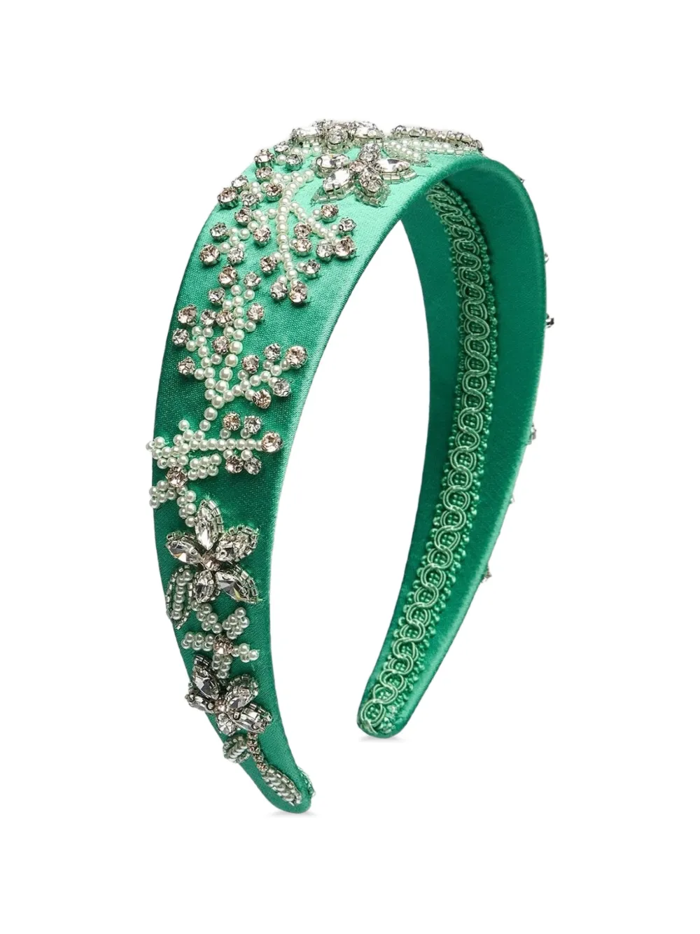 ERDEM crystal-embellishment hair band - Verde