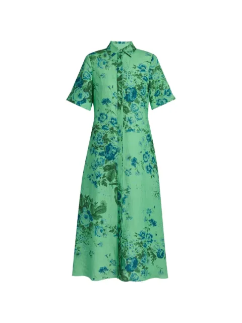 ERDEM vestido midi con motivo floral