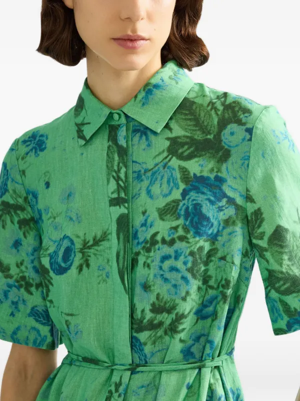 erdem green floral dress ERDEM