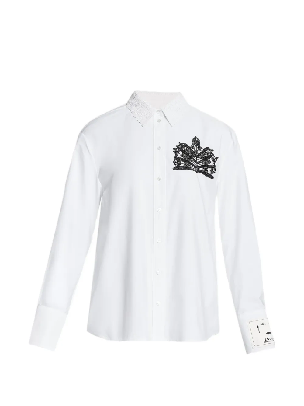 ERDEM bead-embellished shirt - Bianco