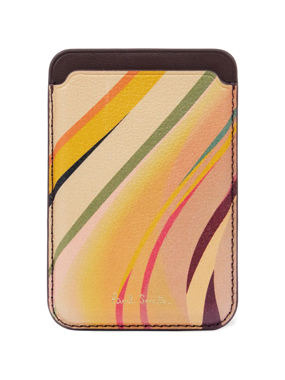 Paul Smith MagSafe Swirl-print iPhone cardholder - Toni neutri