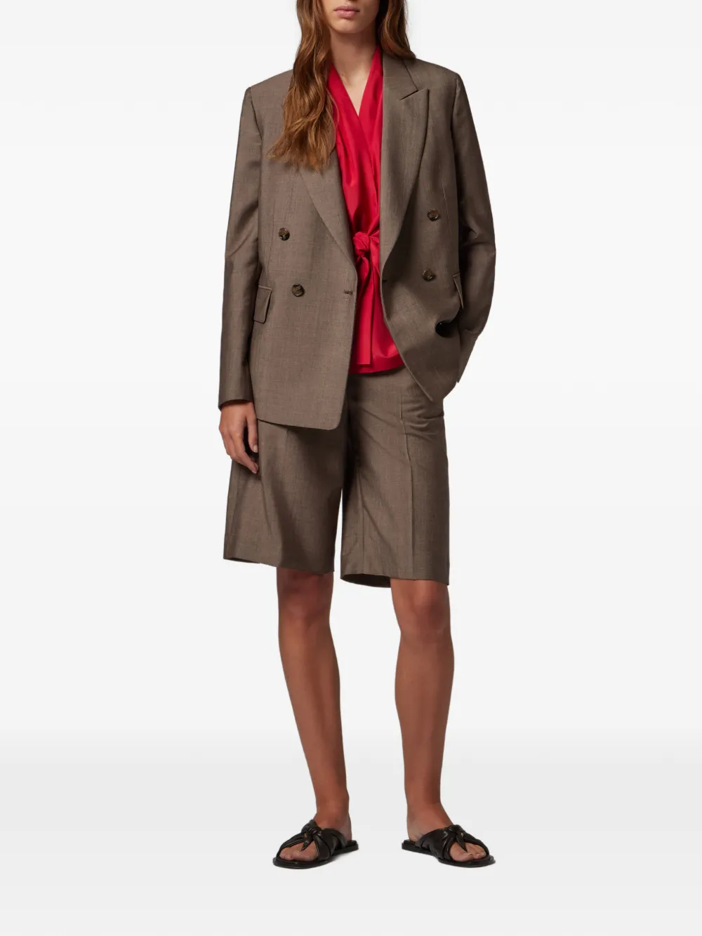 Paul Smith Wollen blazer met dubbele rij knopen Bruin