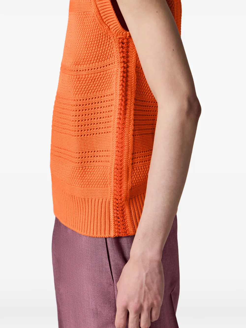 Paul Smith Opengebreide trui met V-hals Oranje