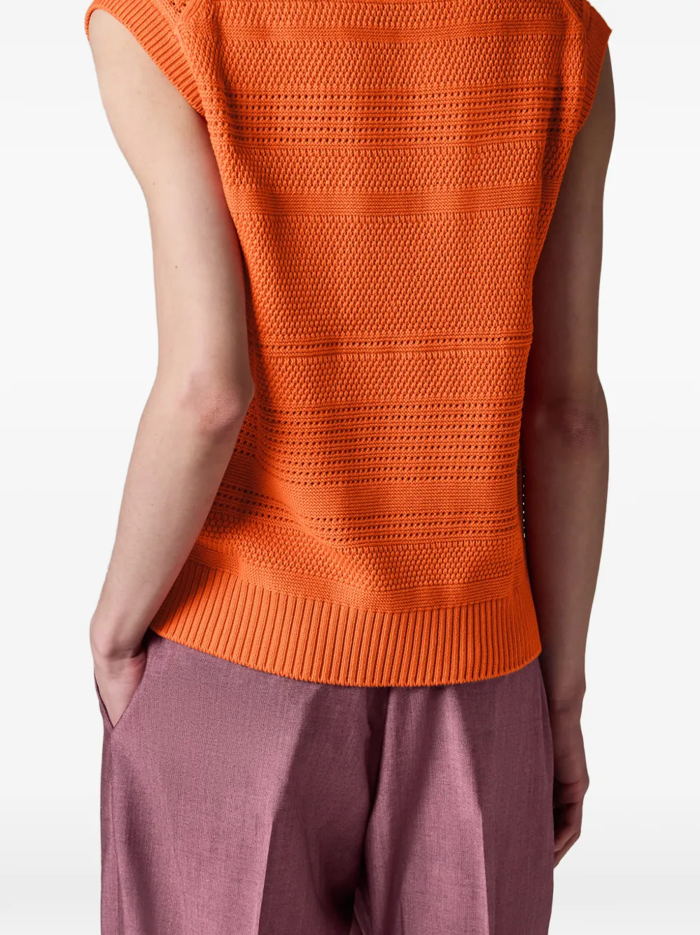 Paul Smith Opengebreide trui met V-hals Oranje