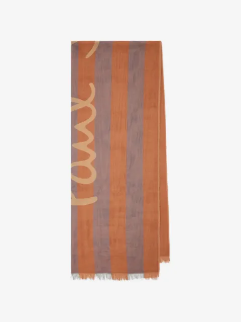 Paul Smith striped logo-print scarf