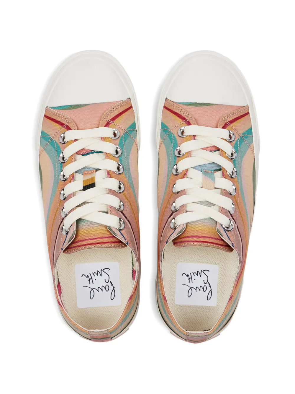 Paul Smith Marble Swirl lace-up sneakers Roze