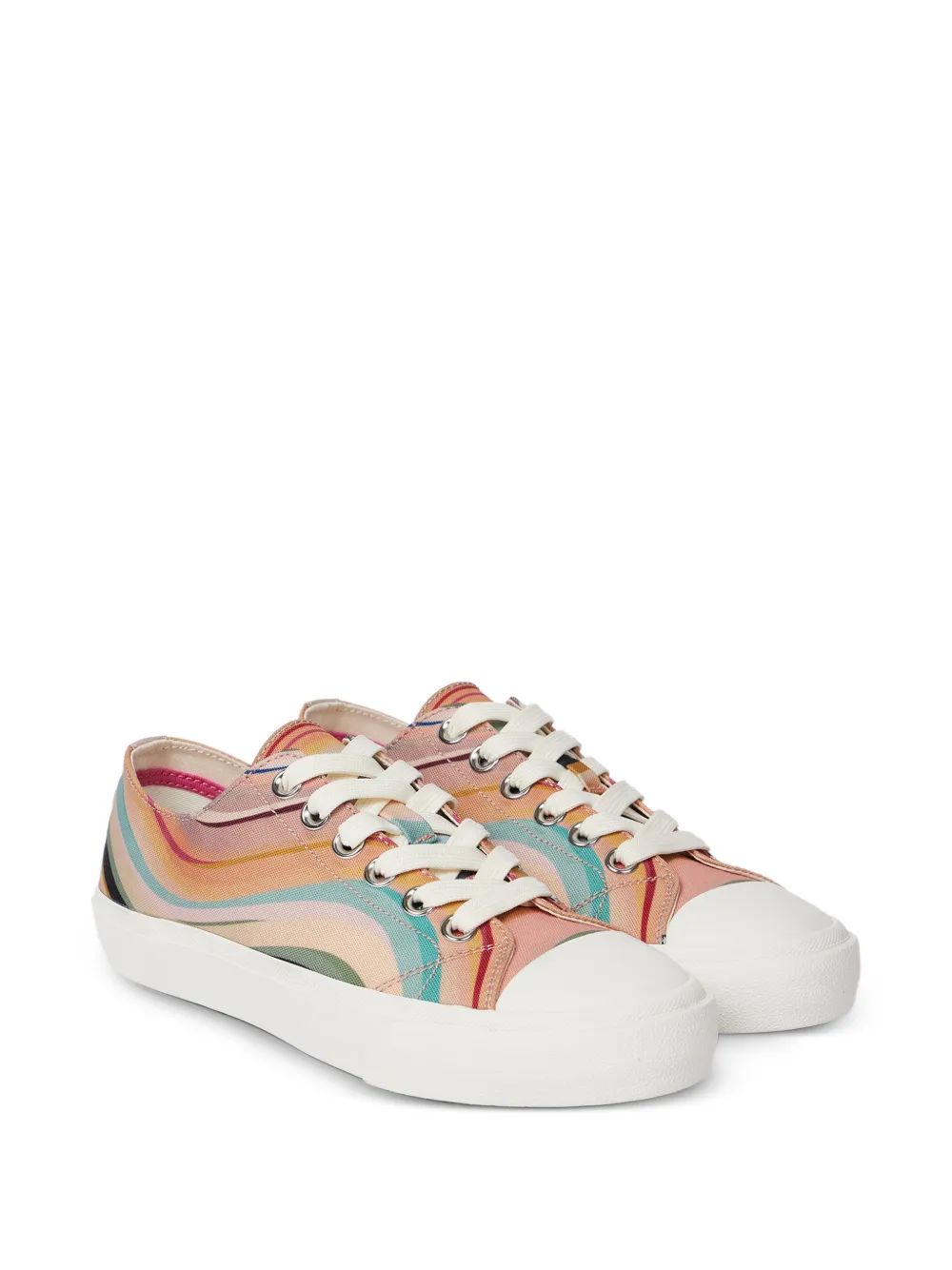 Paul Smith Marble Swirl lace-up sneakers Roze