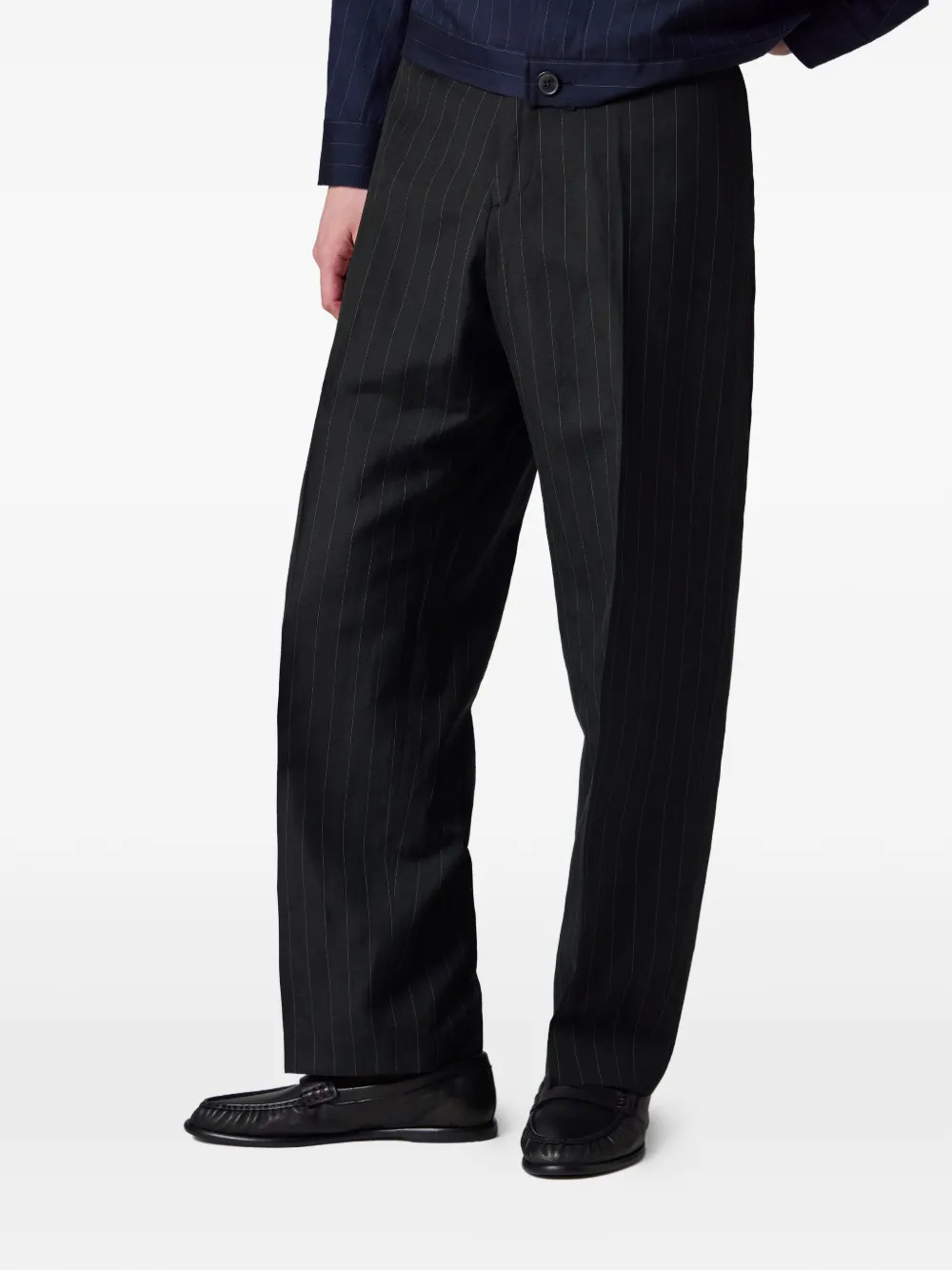Paul Smith Ruimvallende pantalon met krijtstreep Zwart