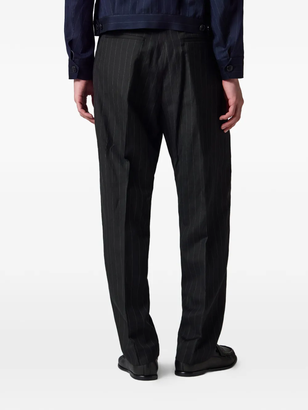 Paul Smith Ruimvallende pantalon met krijtstreep Zwart