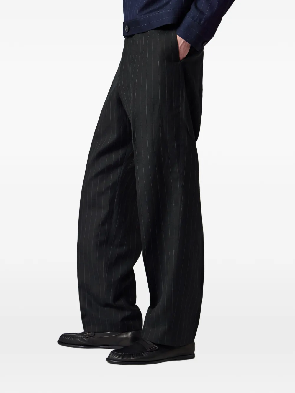 Paul Smith Ruimvallende pantalon met krijtstreep Zwart