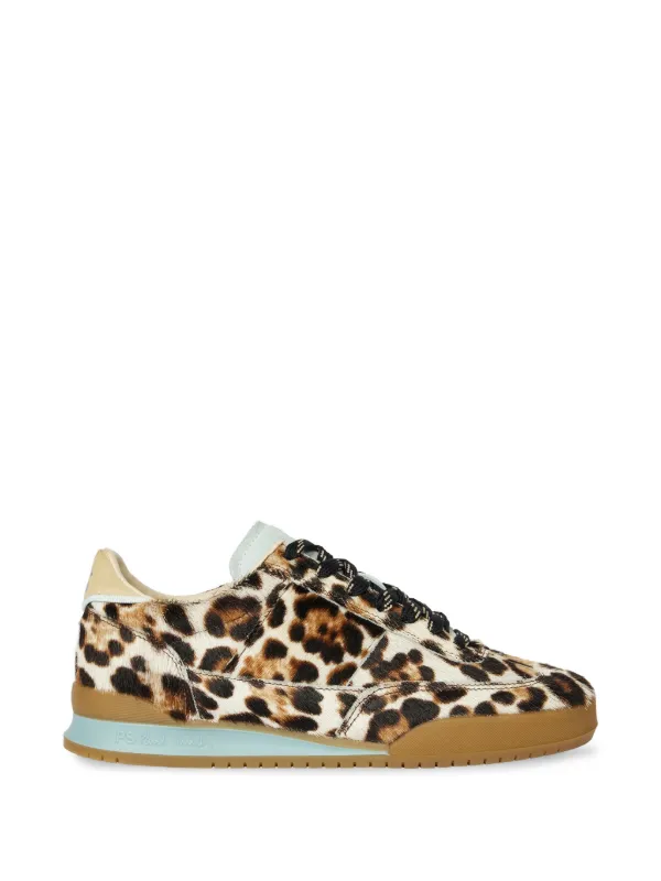 Paul Smith Leopard Leather 'dover' Sneakers in Neutrals