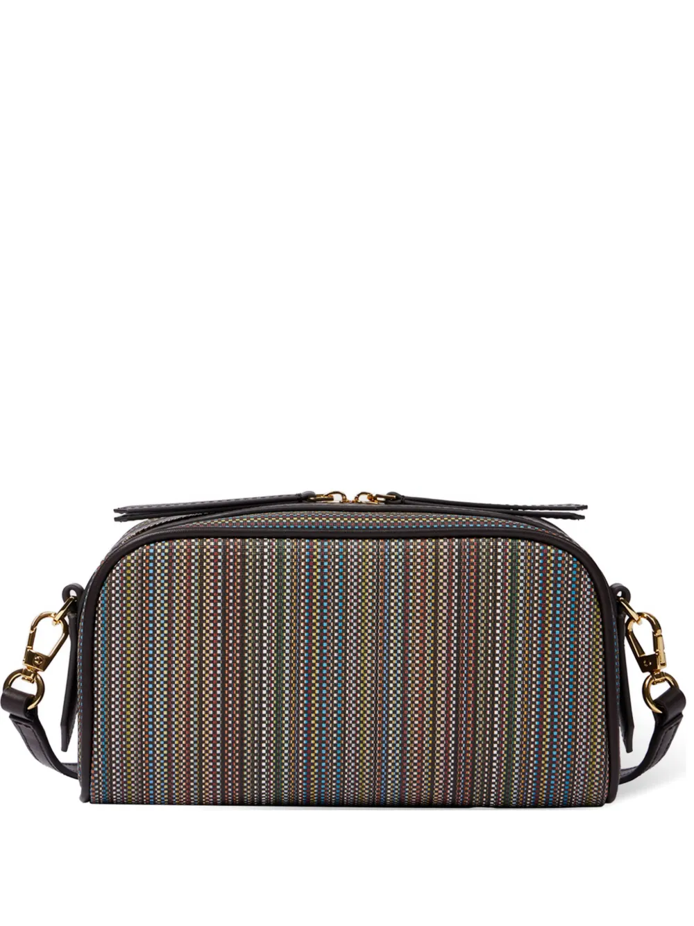 Paul Smith striped satchel - Marrone