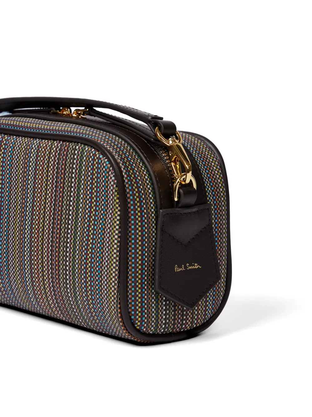  Paul Smith Striped Satchel - Brown 
