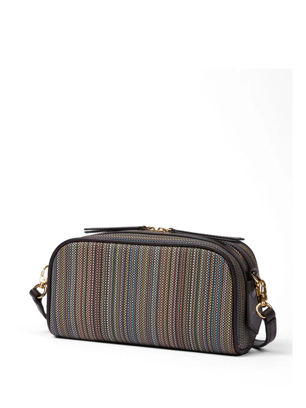  Paul Smith Striped Satchel - Brown 
