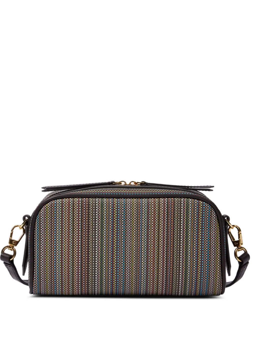 Paul Smith striped satchel - Marrone