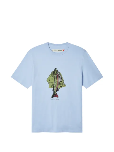 Paul Smith playera con estampado gráfico en colaboración con Barbour