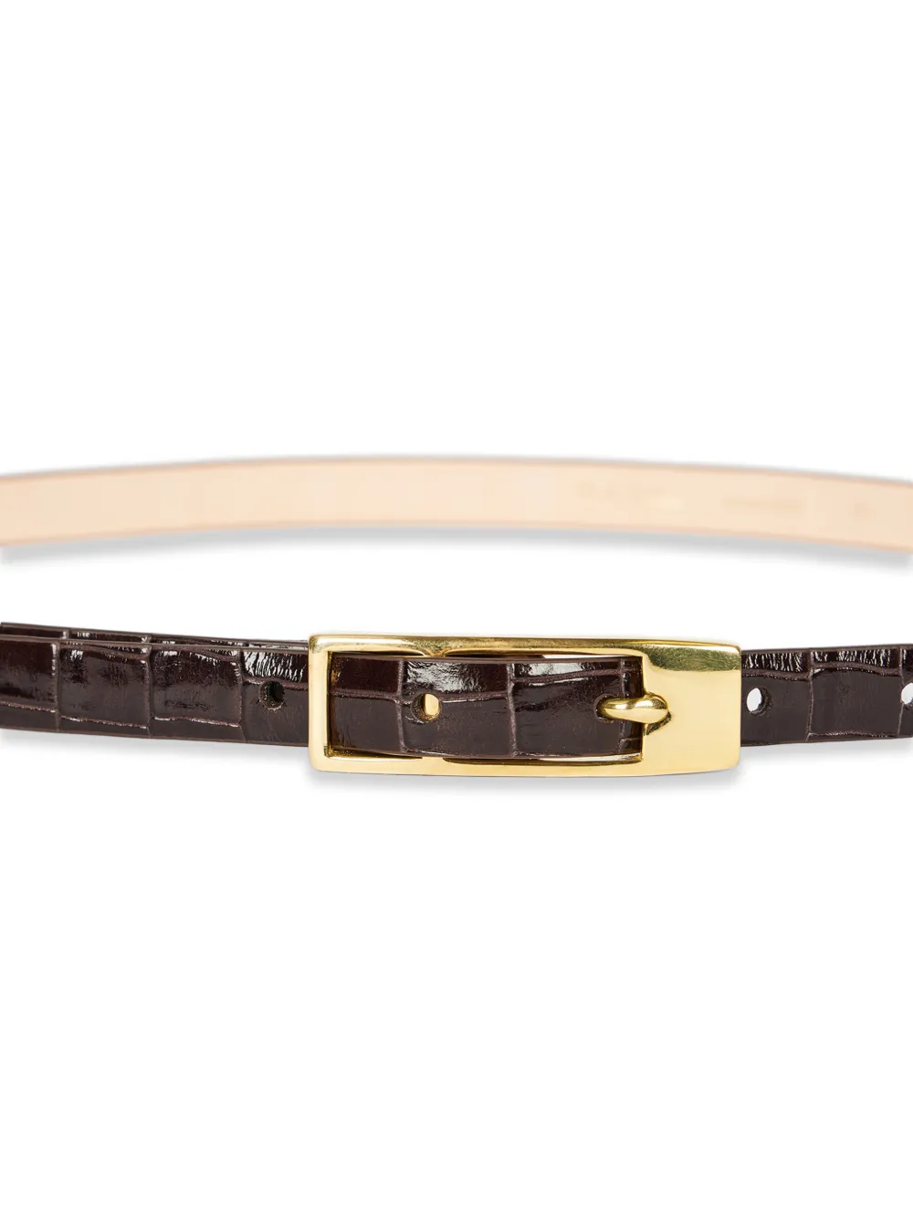 Paul Smith Gespriem met krokodillen-reliëf Bruin