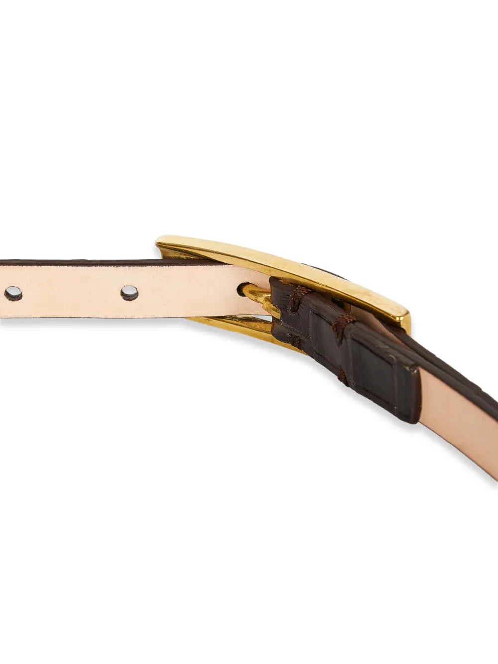 Paul Smith Gespriem met krokodillen-reliëf Bruin