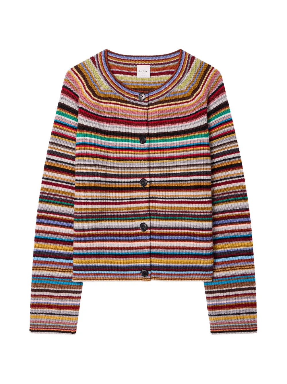 Paul Smith striped buttoned cardigan - Brown