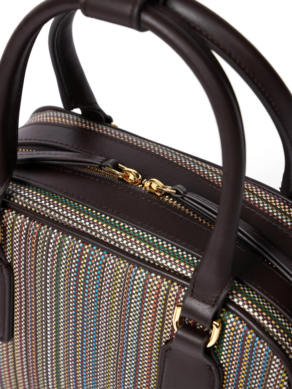 Paul Smith Boekentas met gestreepte handgreep Bruin