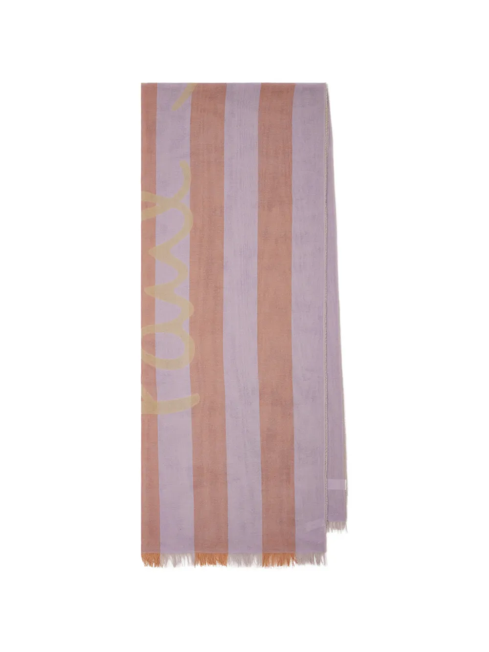 Paul Smith striped logo-print scarf - Viola