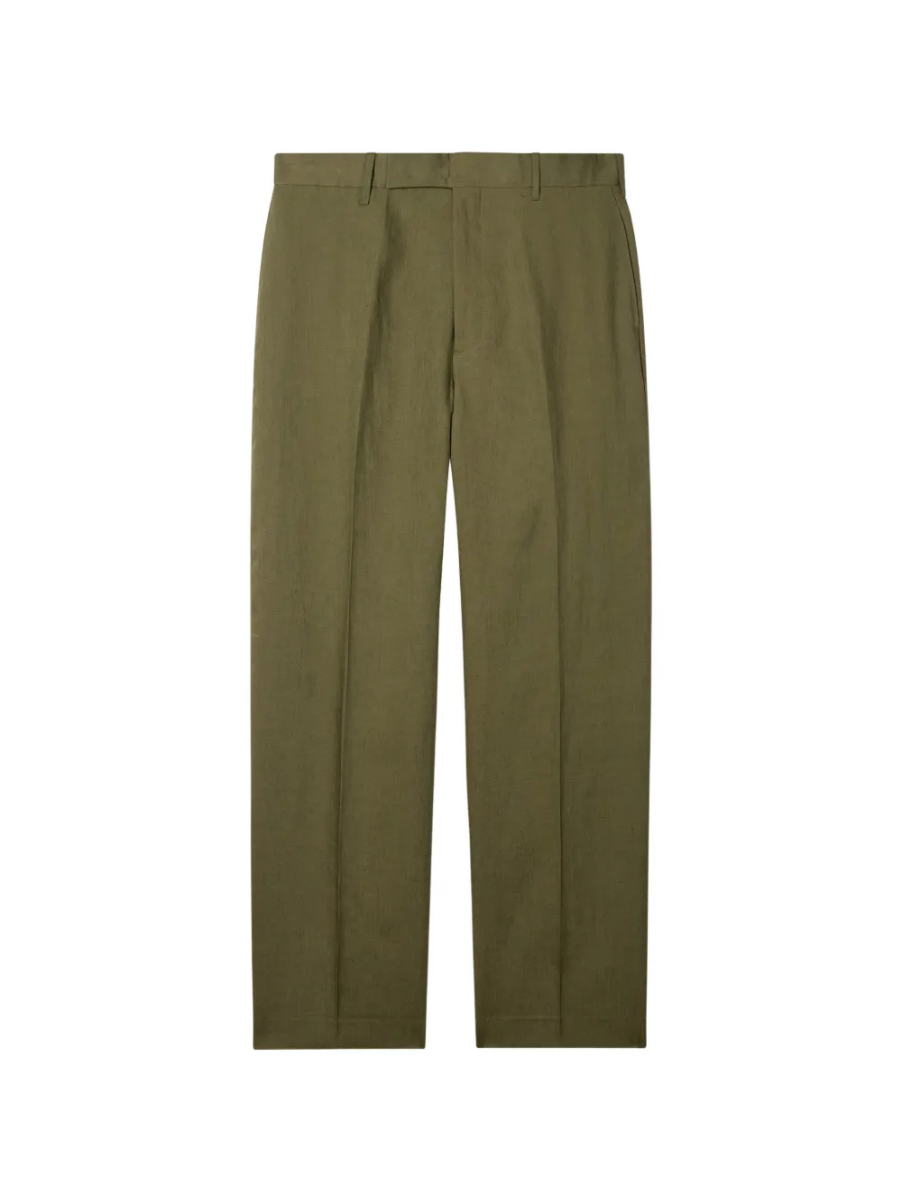 Paul Smith pressed-crease relaxed-fit linen trousers - Grün