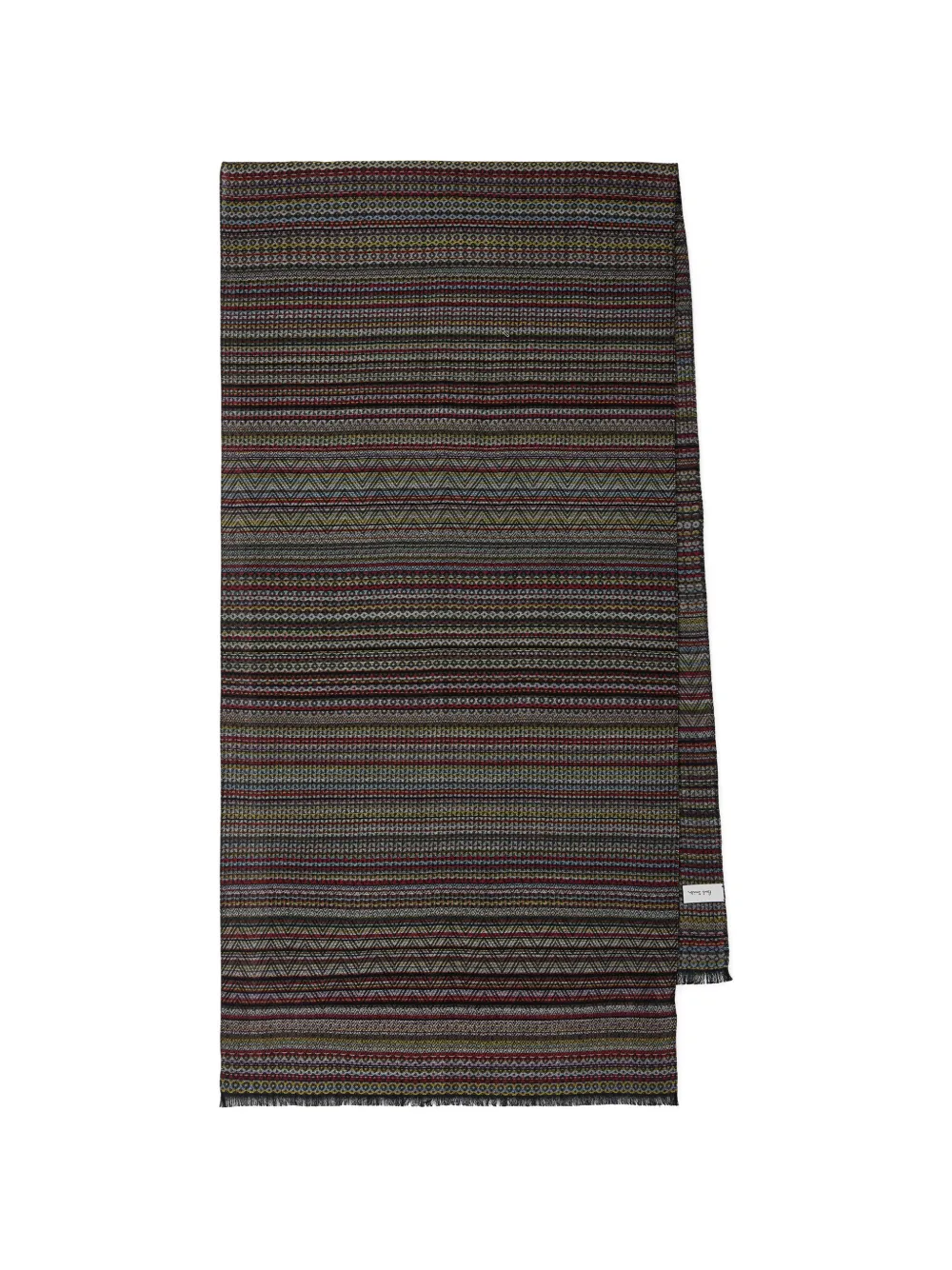 Paul Smith - striped scarf - heren - scheerwol/zijde - Eén