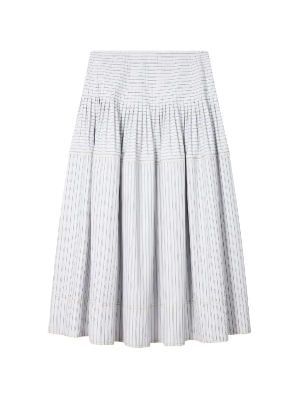 Paul Smith Cotton-blend Stripe Skirt in White