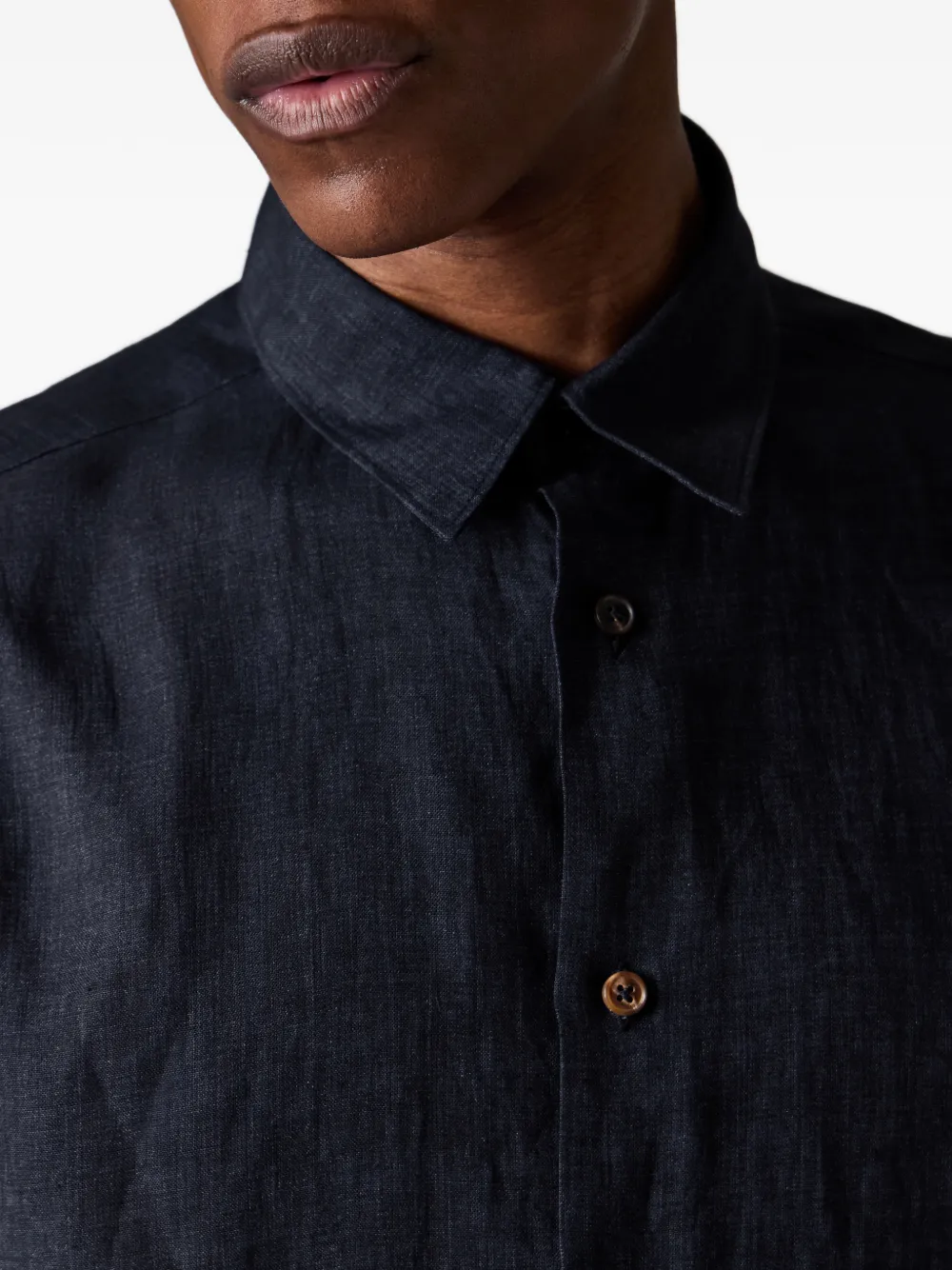 Paul Smith Linnen overhemd met lange mouwen Blauw
