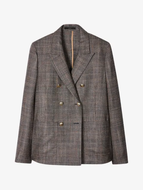 Paul Smith blazer con doble botonadura y motivo de cuadros