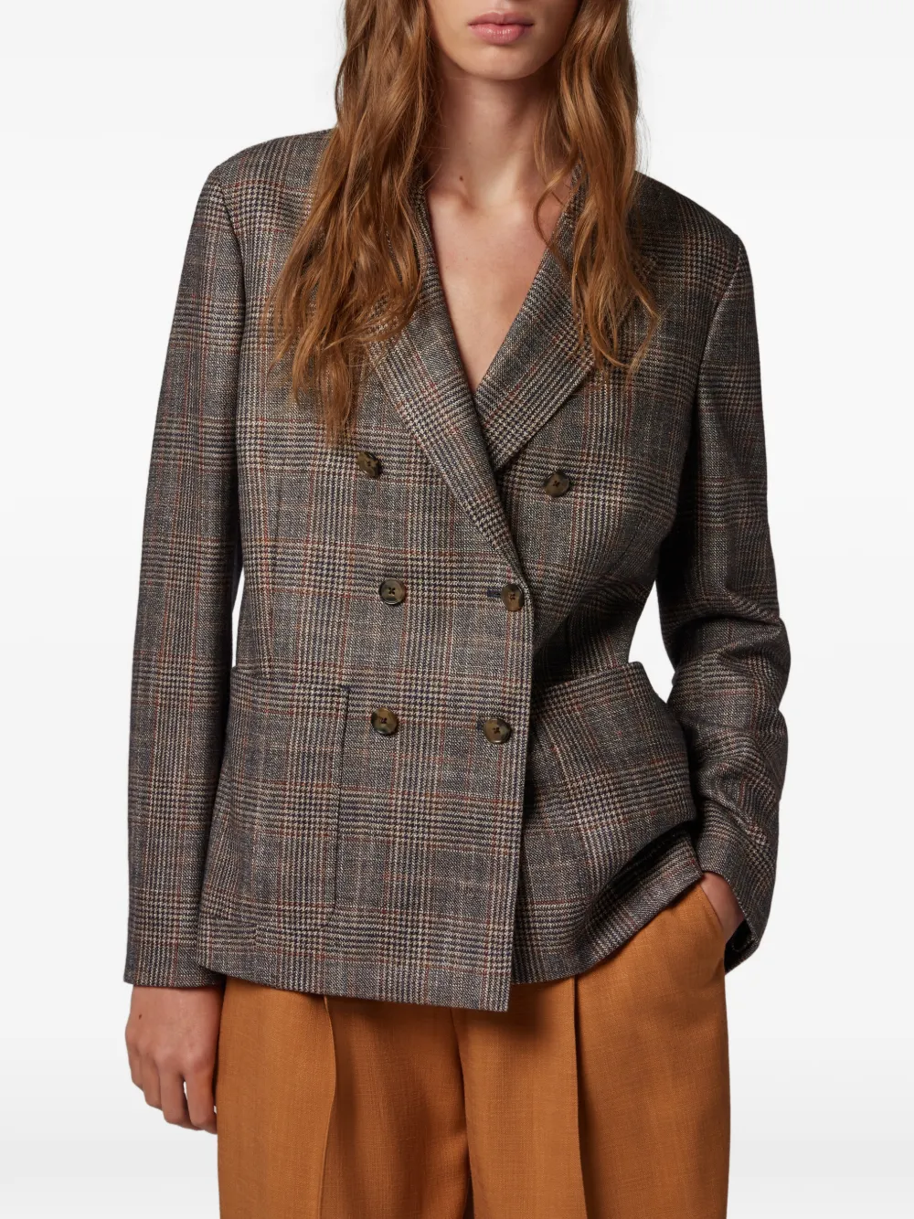 Paul Smith Geruite blazer Grijs