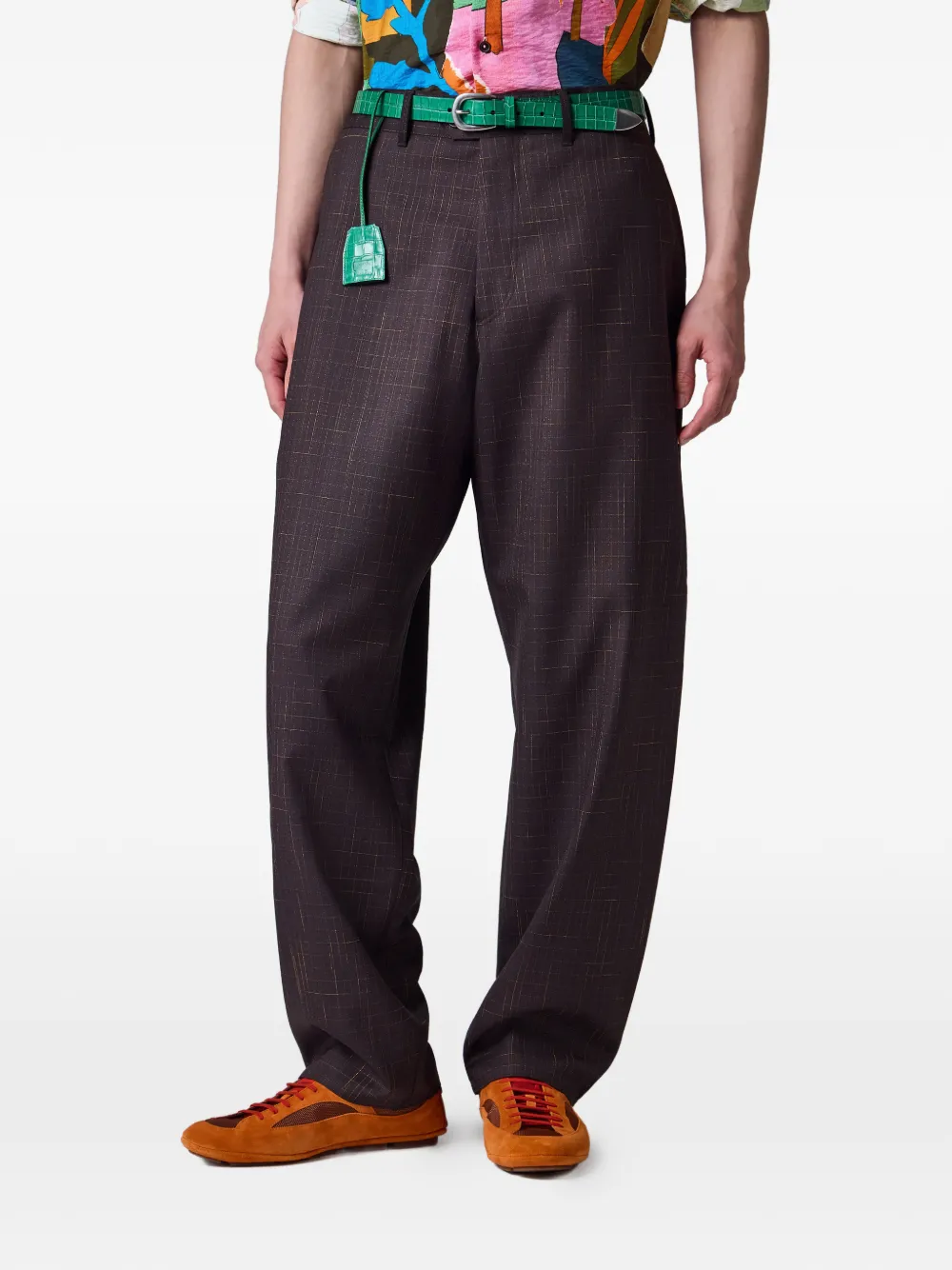 Paul Smith Geruite broek Paars